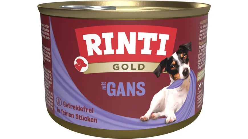RINTI Hundenassfutter Gold Gans 185 g