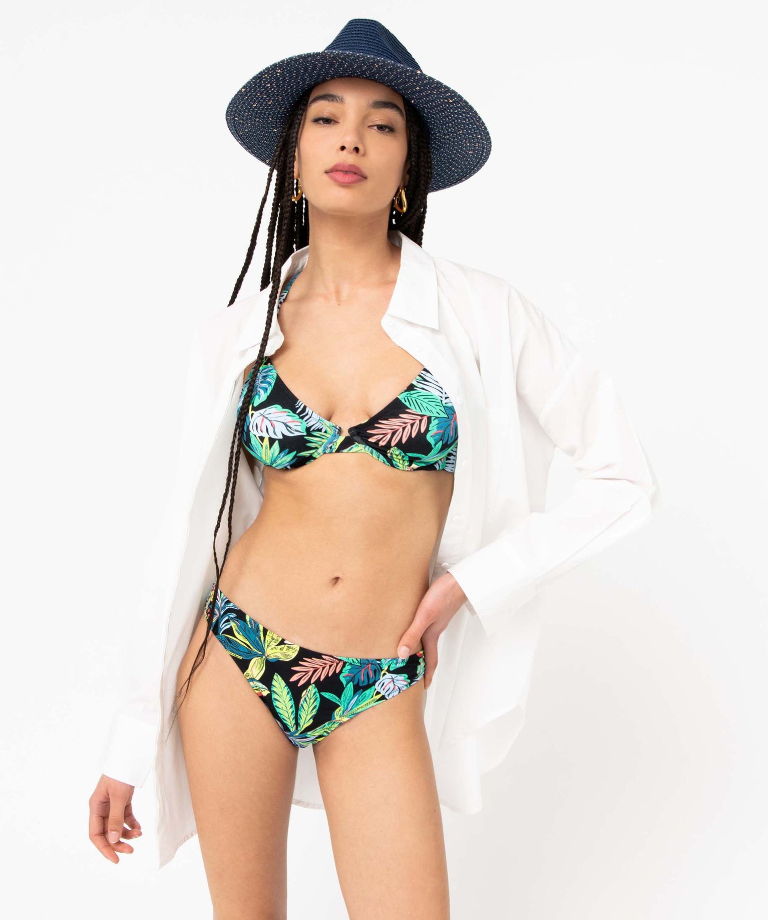 Haut de maillot de bain femme forme corbeille avec dos fanta... imprime | GEMO