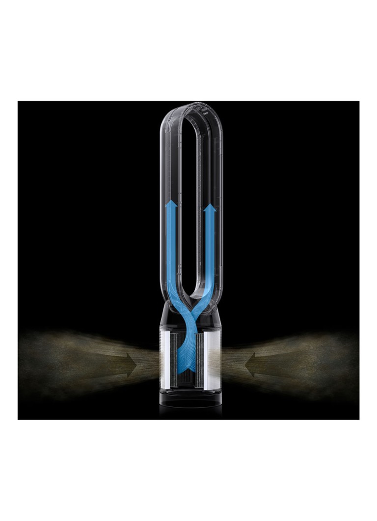 Dyson Purifier Cool Auto React -ilmanpuhdistin, jäähdytin ja lattiatuuletin, 105 cm korkea - valkoinen / nikkeli