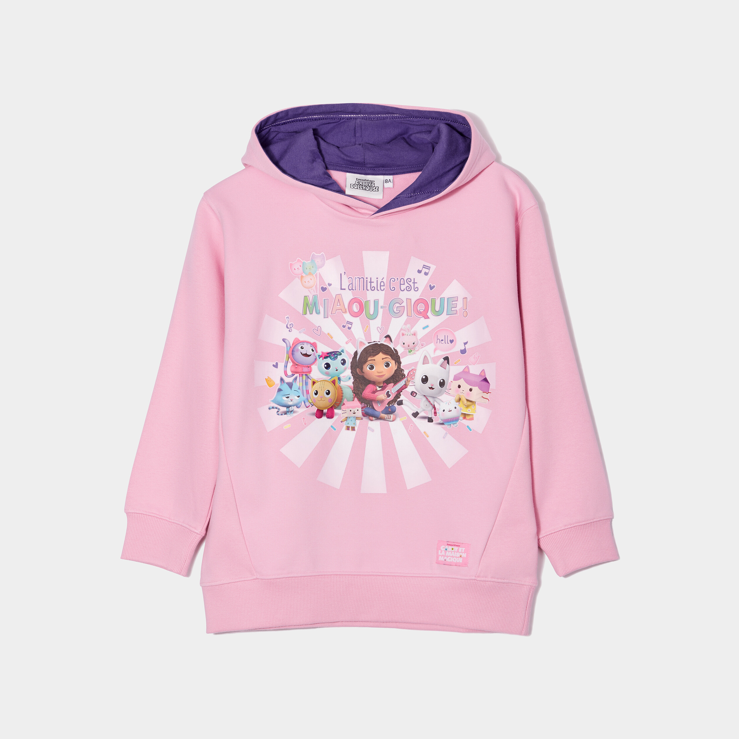 Sweat hoodie Gabby et la maison magique rose fille | La Halle