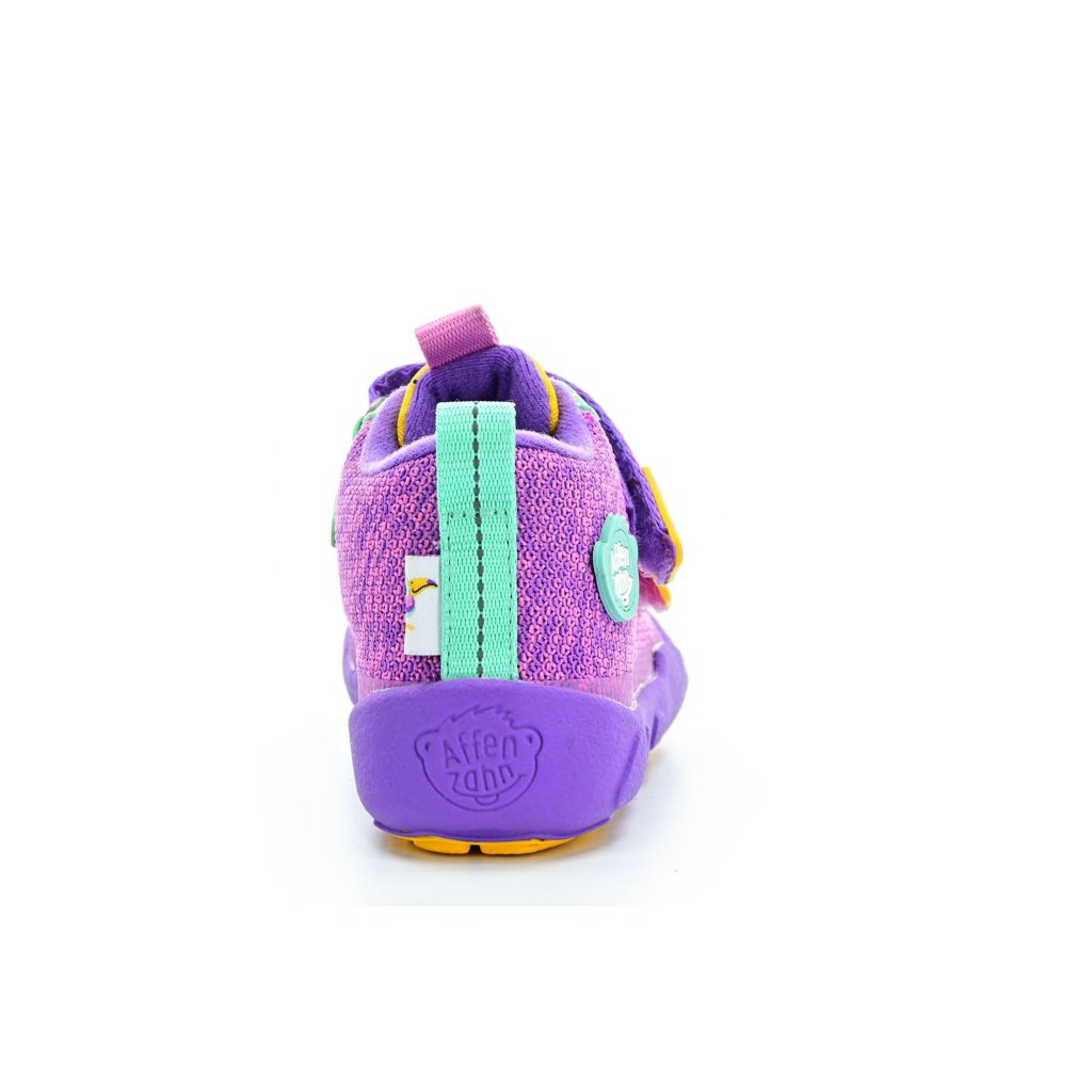Affenzahn Lowboot Knit Happy Creative Tucan lila Barfußschuhe