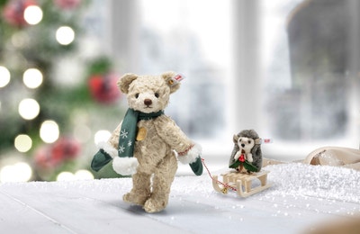 Teddies for tomorrow Teddybär mit Igel, 25 cm, beige