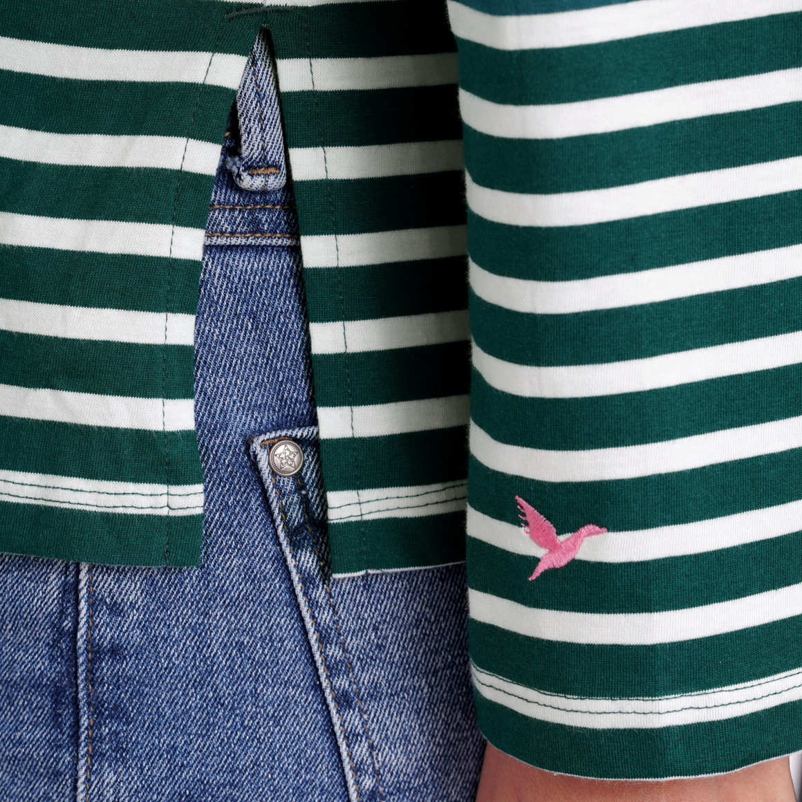 Damen Langarmshirt im Ringel-Look
