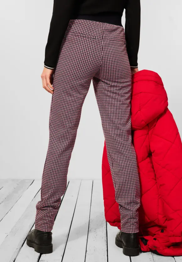 CECIL Karierte Casual Fit Hose
