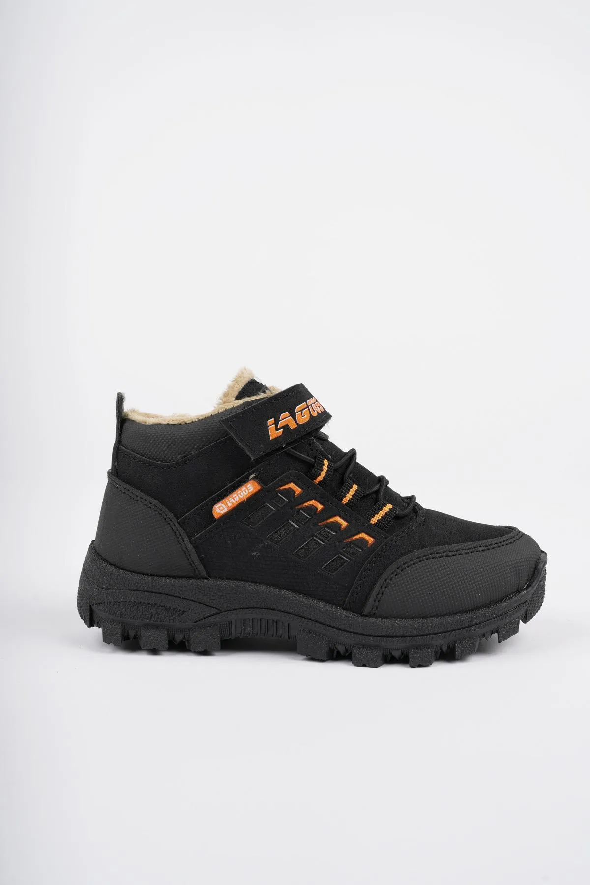 MUGGO  Bob Guaranteed Schnür-Klettverschluss-Unisex-Kinder-Outdoor-Winterstiefel mit Fell innen