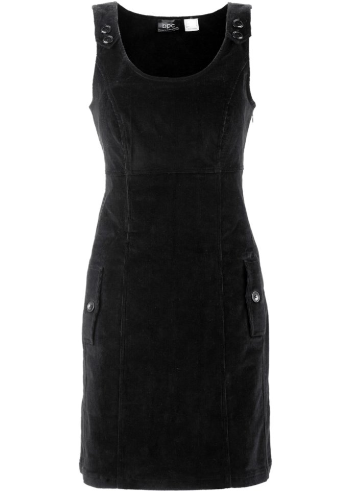 Cord-Stretch-Kleid mit Latzträgern