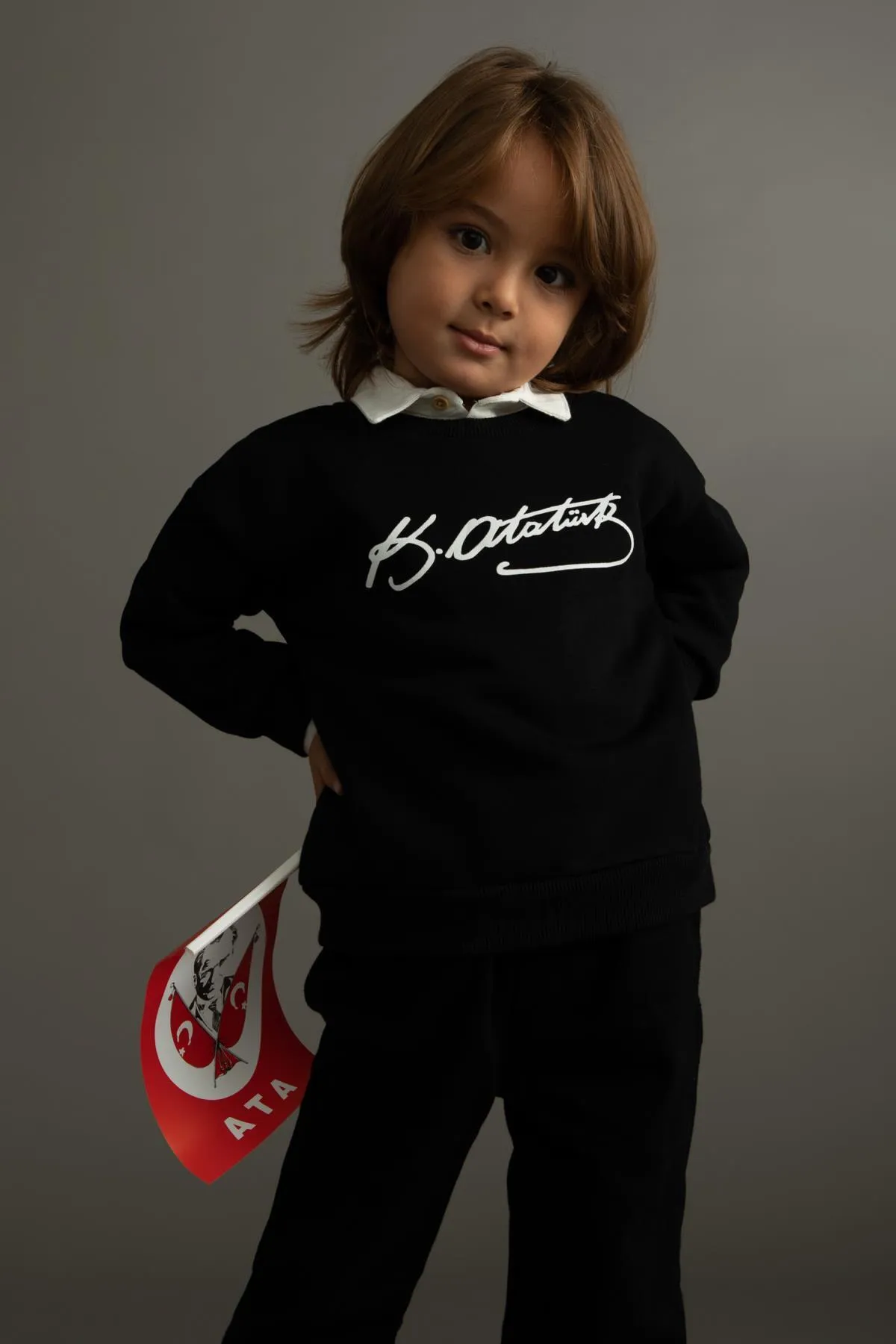 DeFacto  Weiches, flauschiges Sweatshirt mit Rundhalsausschnitt zum 29. Oktober, Tag der Republik, für Babys