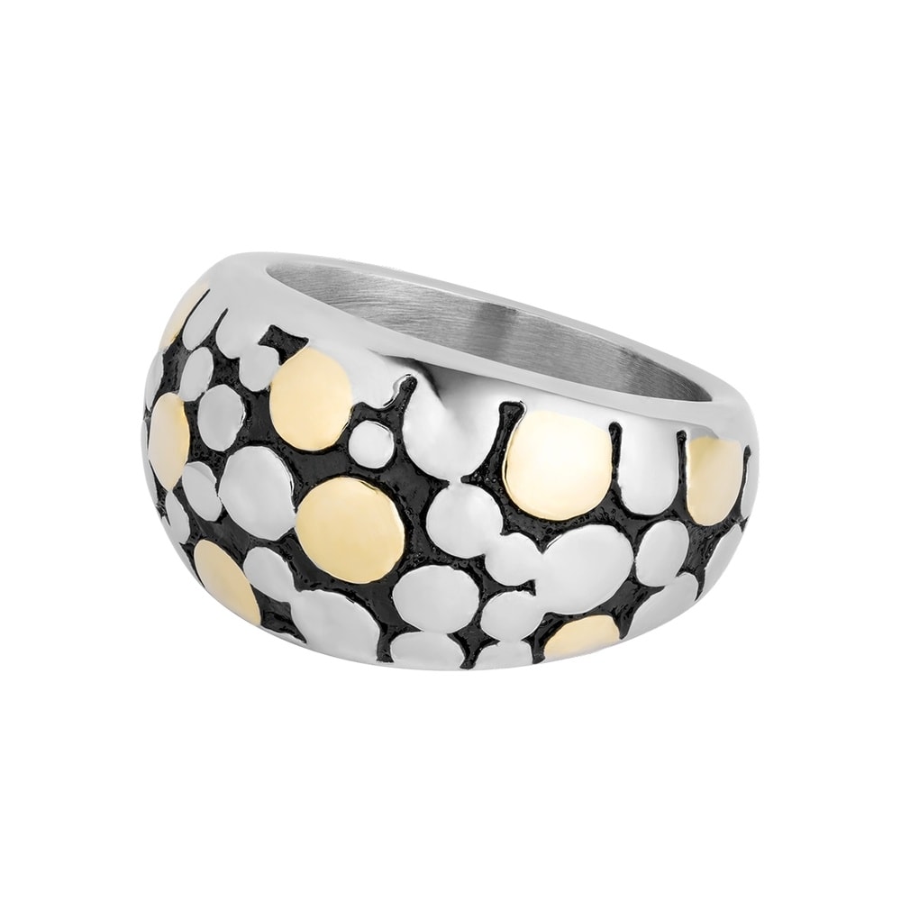 Pippa&Jean Bague en acier inoxydé Acier inoxydable en Argent/or jaune Bague