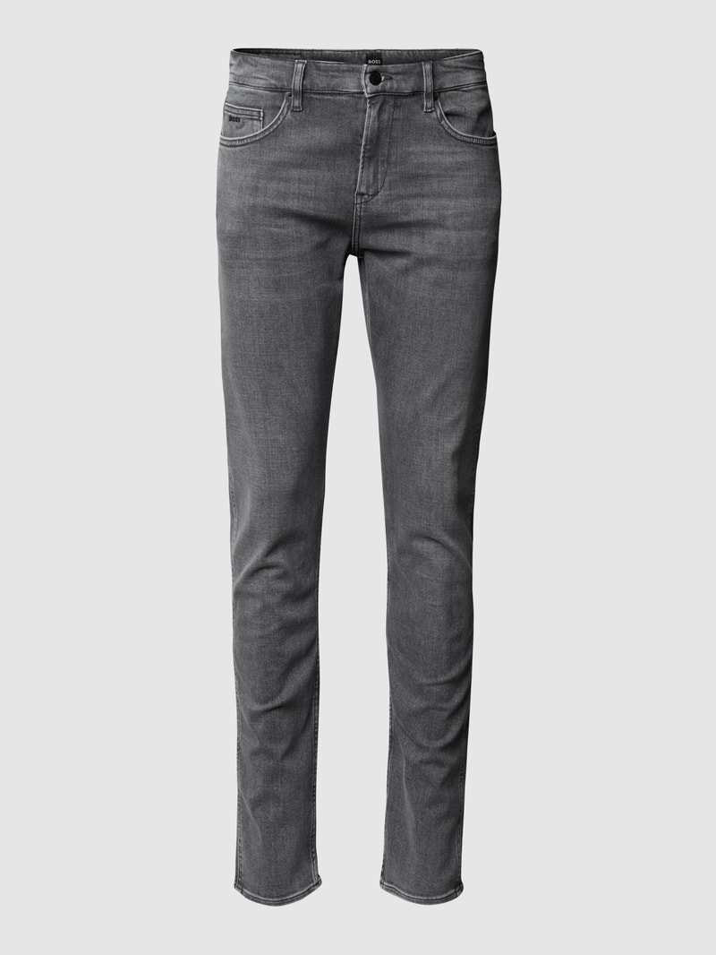 Jeans im Slim Fit Modell 'Delaware' in mittelgrau