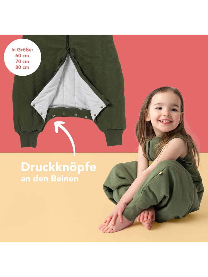 Schlummersack Schlafsack mit Füßen, 1.0 TOG in Oliv günstig kaufen