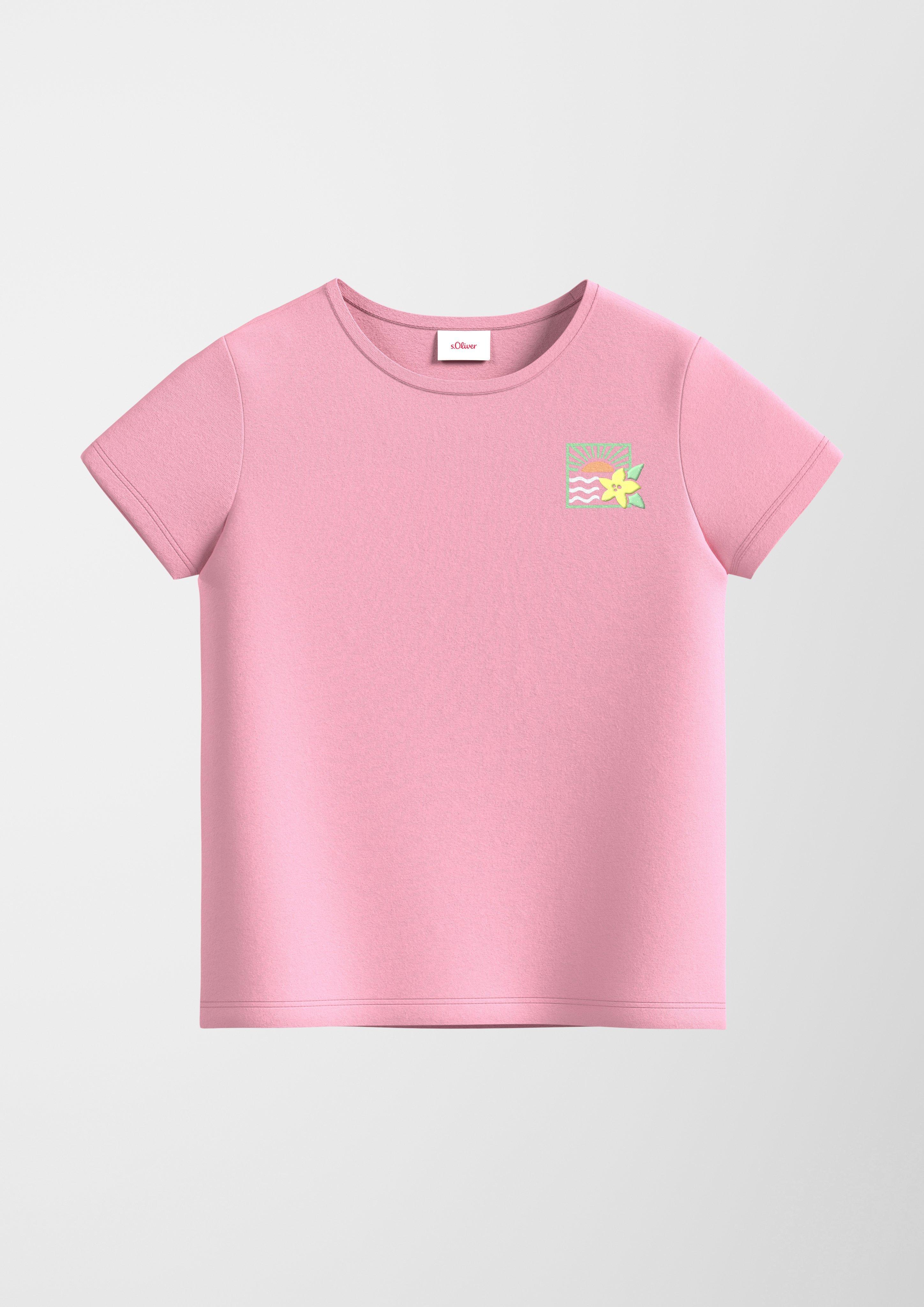 Baumwollshirt mit Glitzerprint  2131422-4325