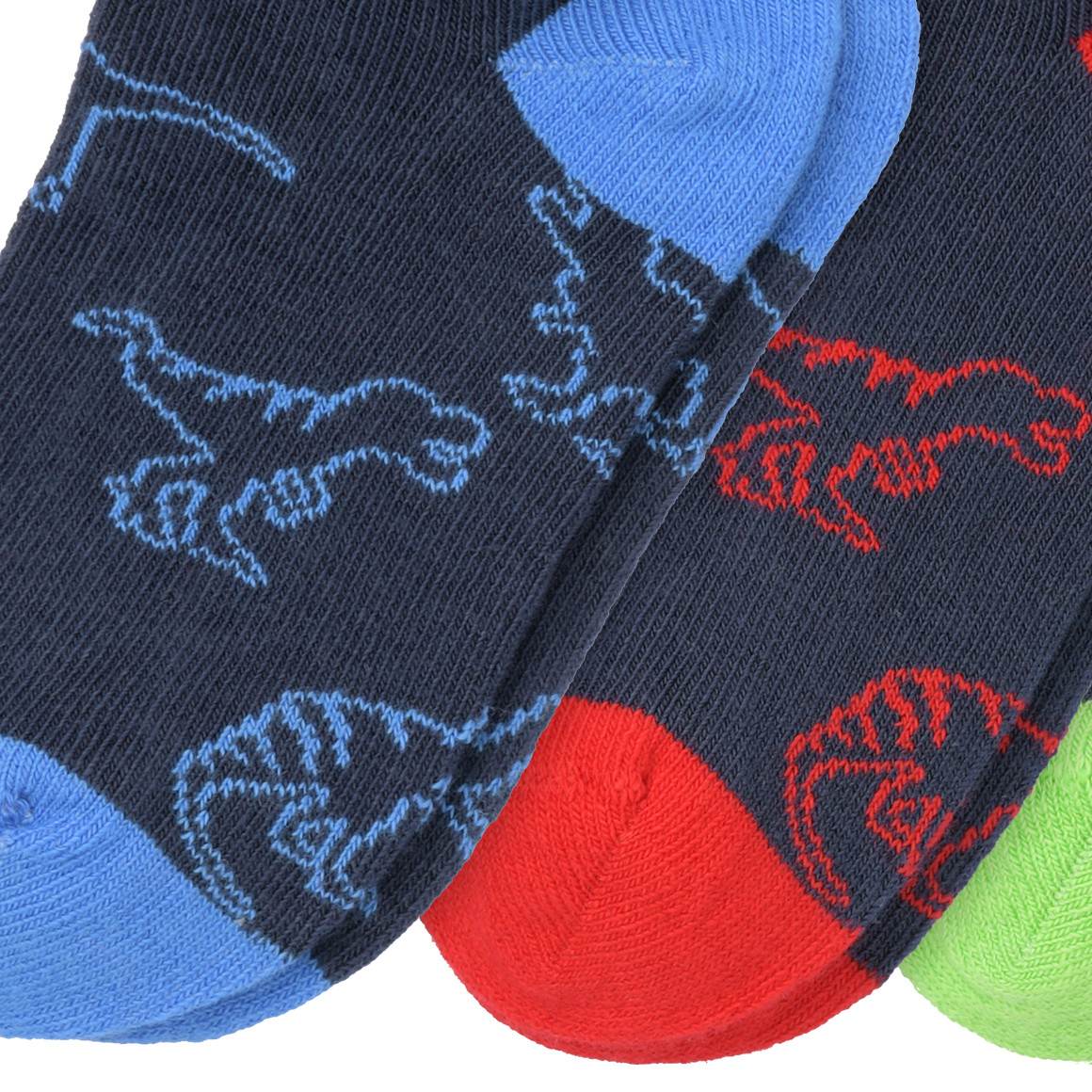 3 Paar Jungen Sneaker-Socken mit Dinos