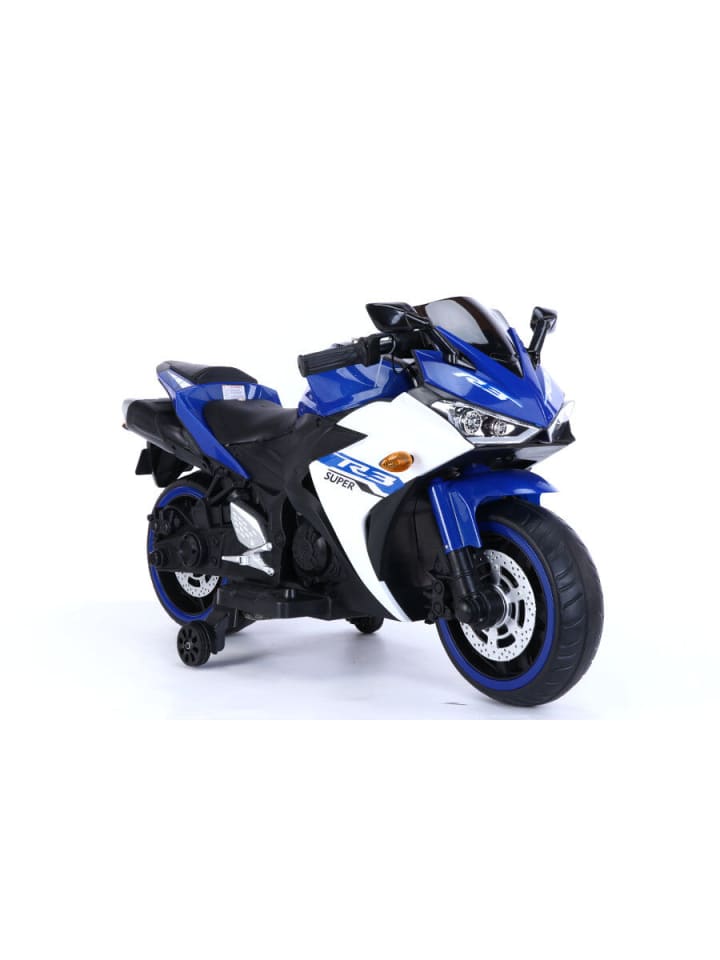 Es-Toys Elektro Kindermotorrad 888 mit Stützräder, Musik und Lichter Blau 3 Jahre günstig kaufen onesize