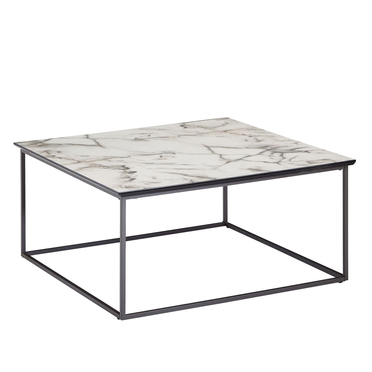 Wohnling Couchtisch 80 x 80 x 38 cm Weiß