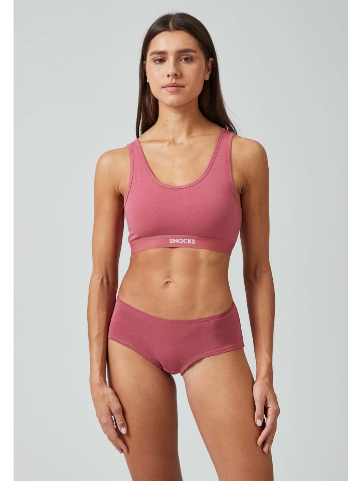 SNOCKS Soft BH aus Bio-Baumwolle 1 Stück in Mauve günstig kaufen
