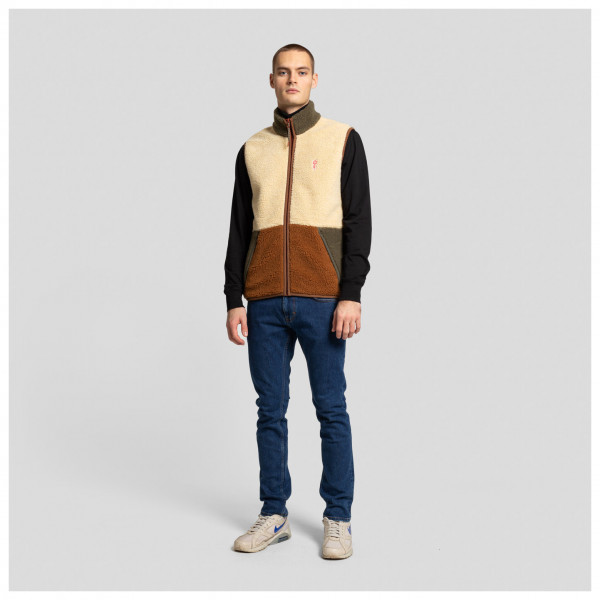 Revolution - Fleece Vest in Block Colors - Fleeceweste