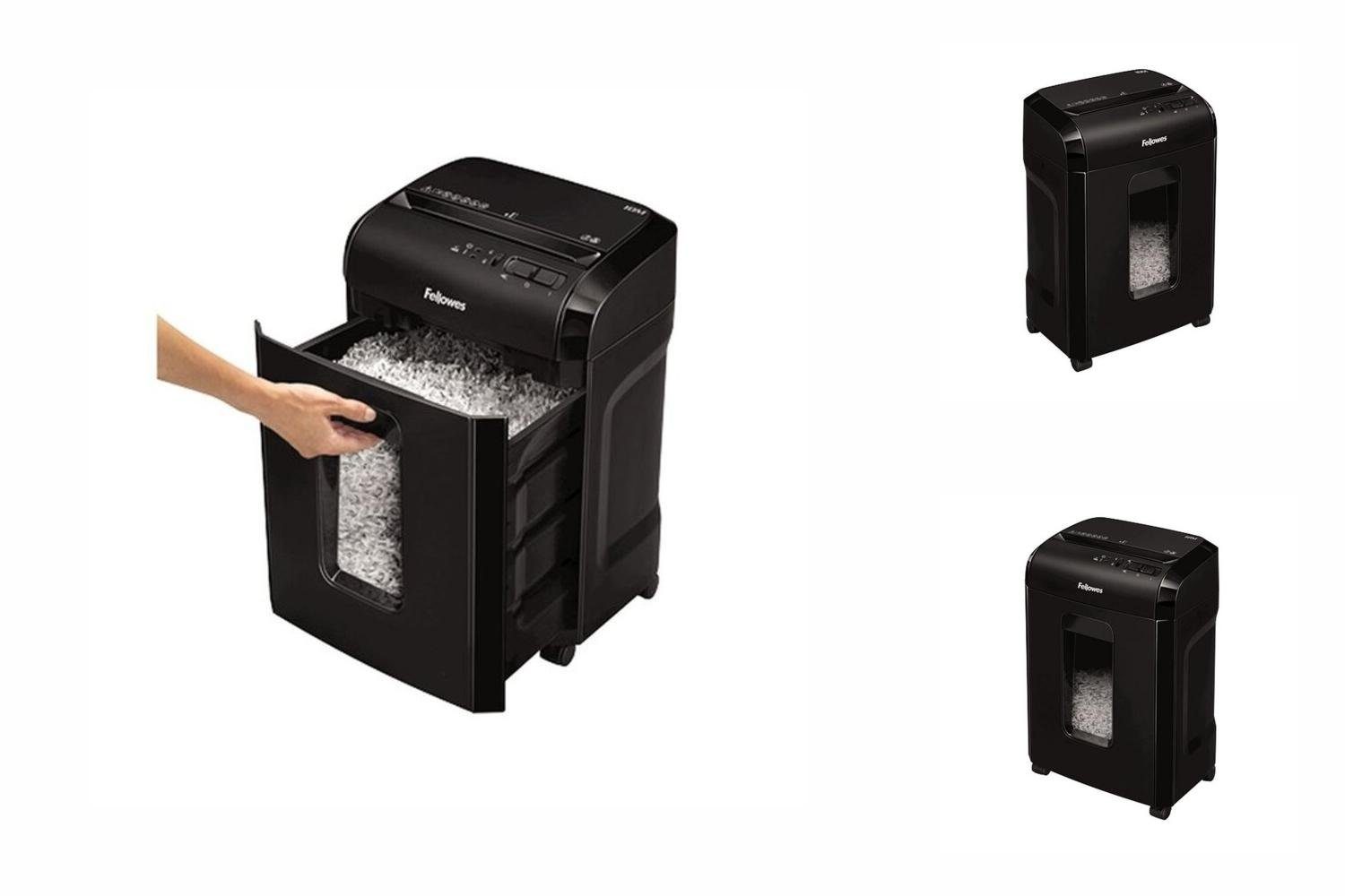 FELLOWES Aktenvernichter Mikroschnitt-Aktenvernichter Fellowes Powershred 10M 2 x 12 mm Schwarz