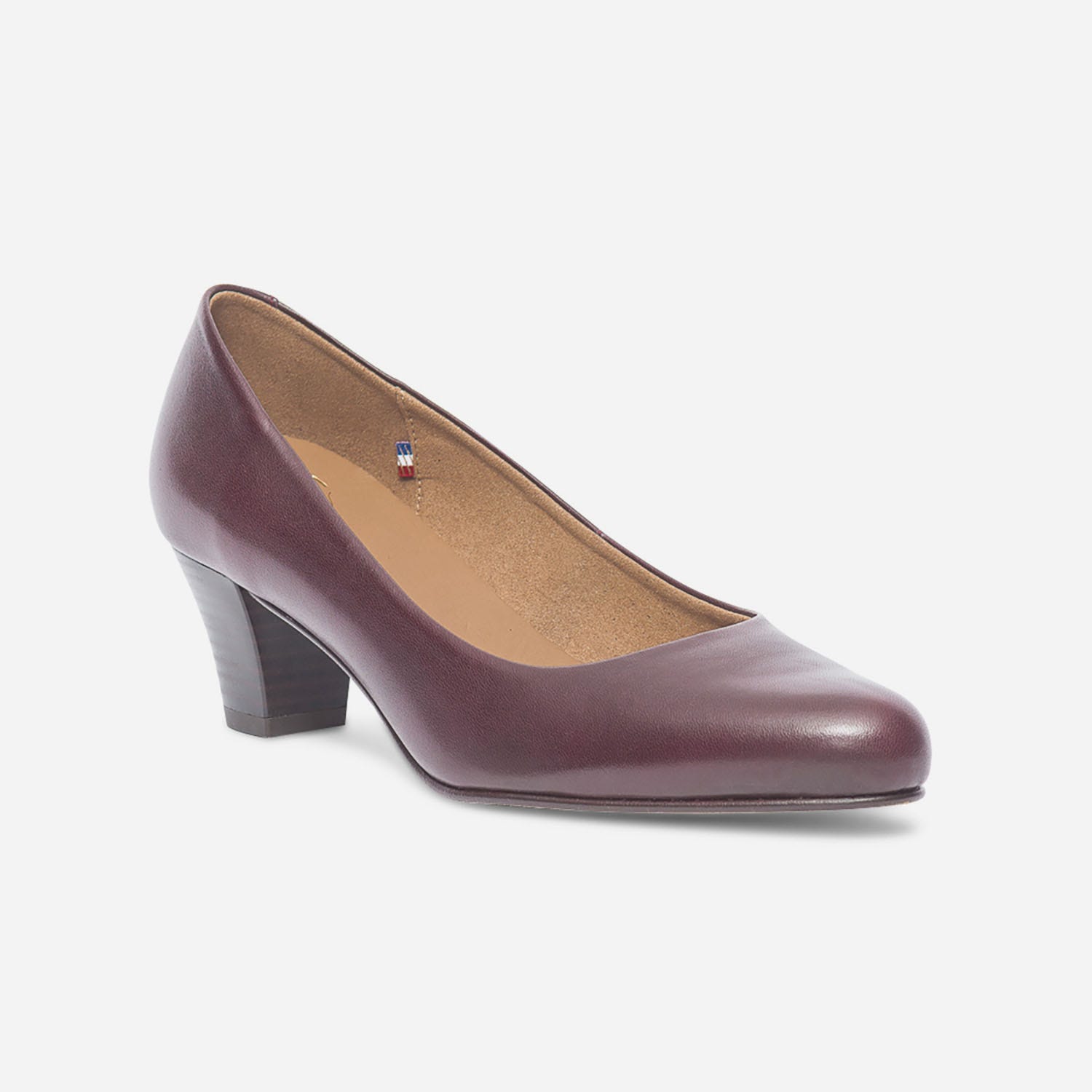 Escarpin ERAM FLEX bordeaux en cuir