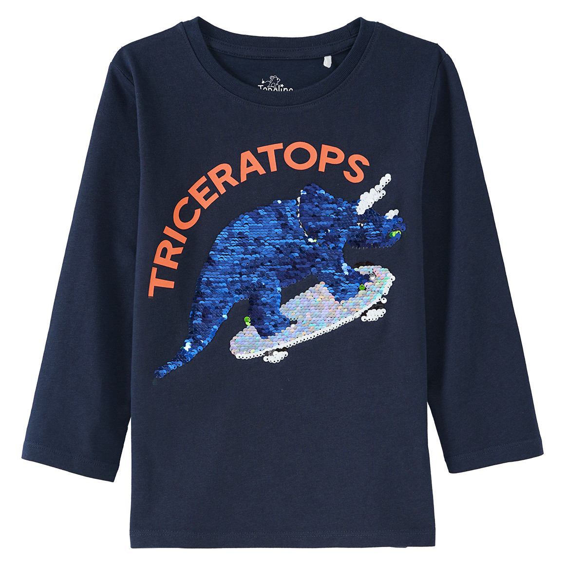 Jungen Langarmshirt mit Wendepailletten
