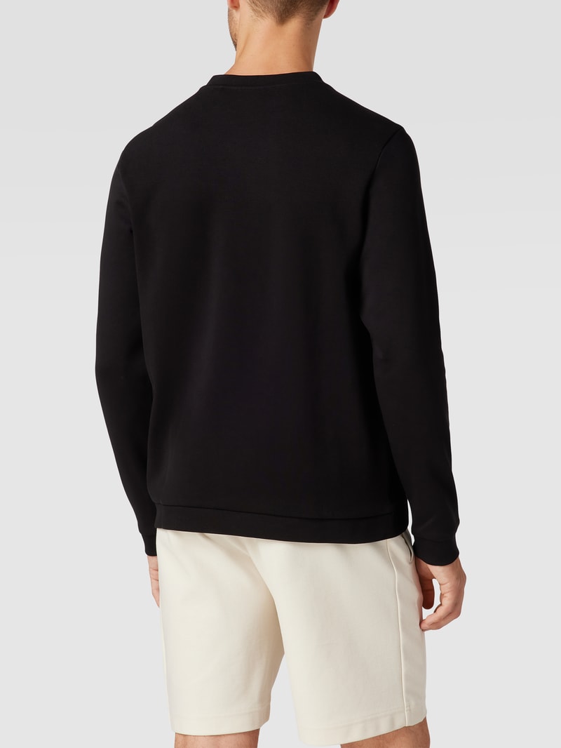 Sweatshirt mit Strukturmuster Modell 'Salbo' in schwarz