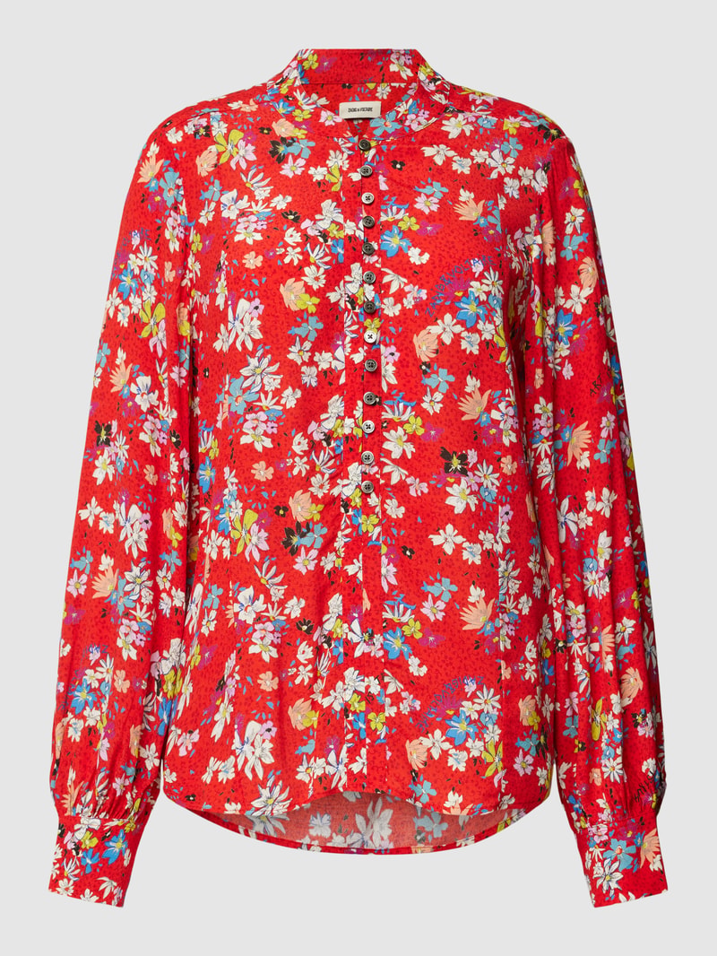 Bluse mit Stehkragen Modell 'TWINA' in rot