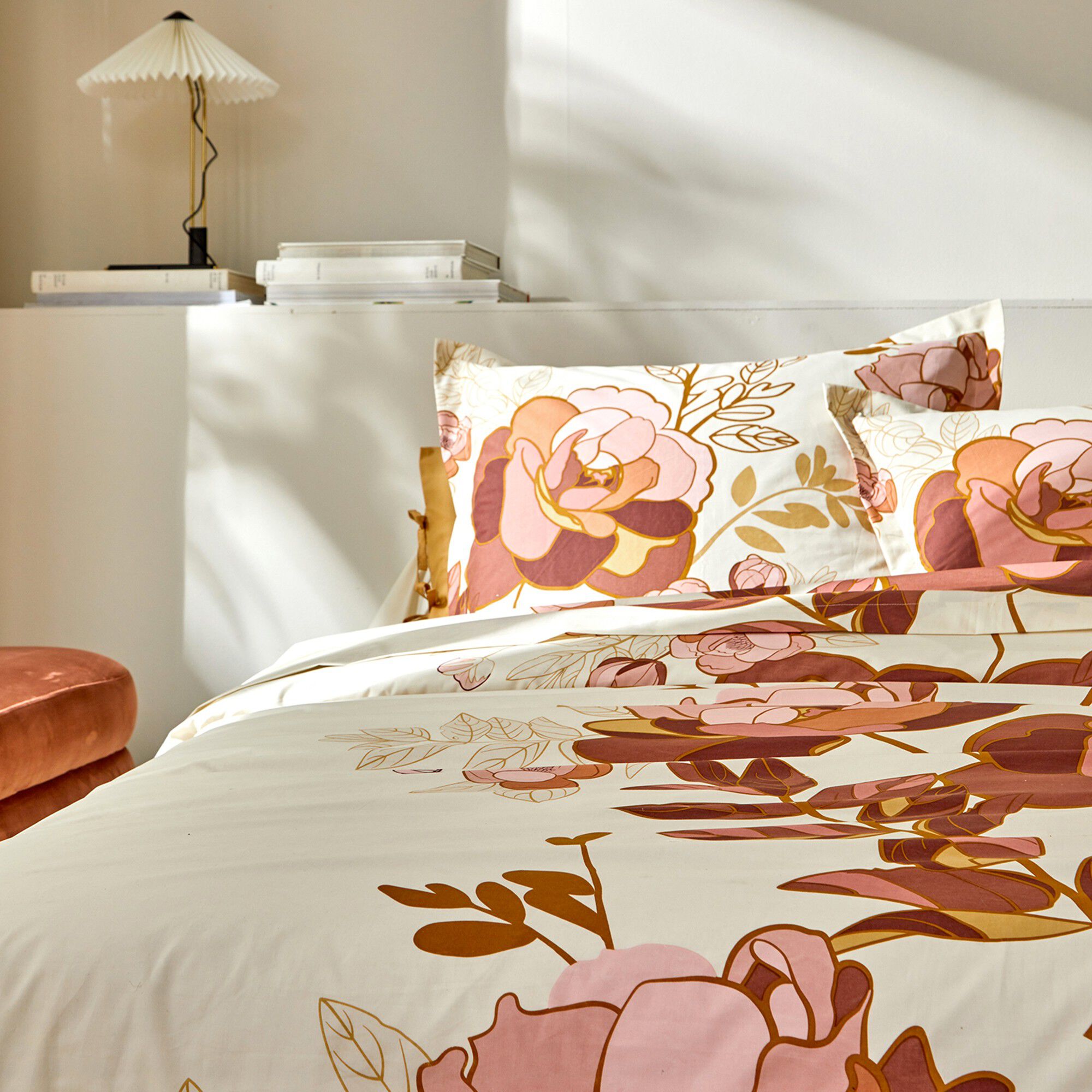 Linge de lit Louise imprimé floral – percale coton