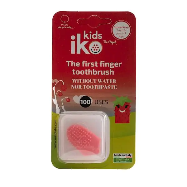 Iko Kids Φυσική Οδοντόβουρτσα Δακτύλου Φράουλα