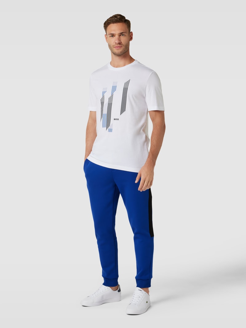 Sweatpants mit Label-Print Modell 'Hadiko' in royalblau