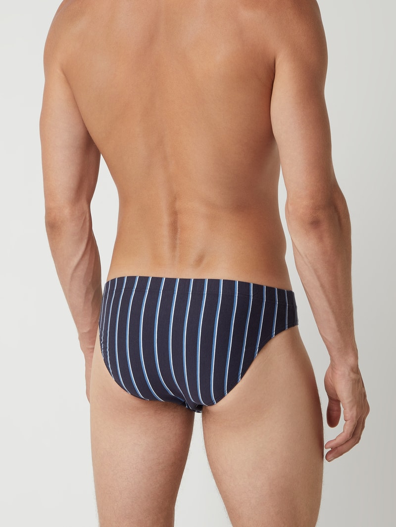 Slip mit Stretch-Anteil im 2er-Pack in dunkelblau