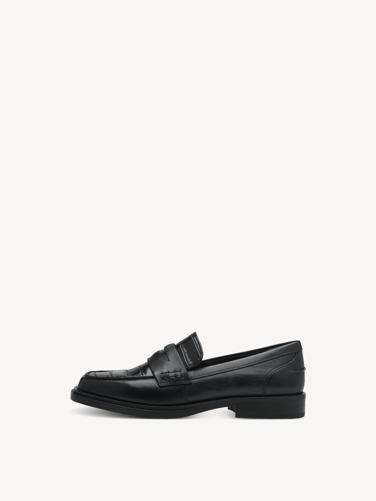 Slipper en cuir - noir
