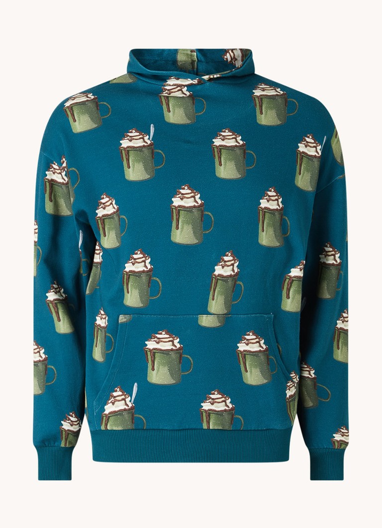 Snurk  Hot Choco oversized hoodie van biologisch katoen met print - unisex