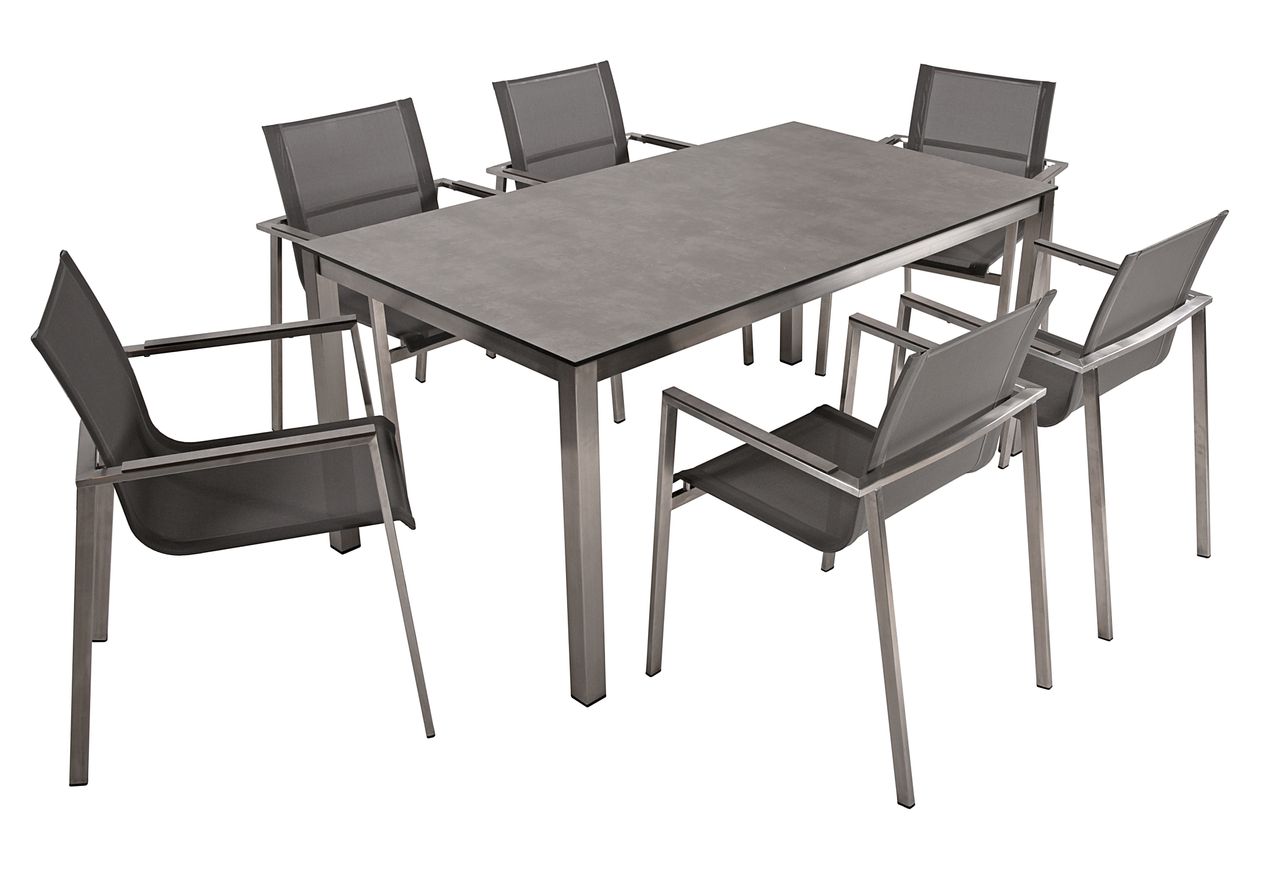 Garden Pleasure Tischgruppe SIENNA Set 04, 7-tlg.