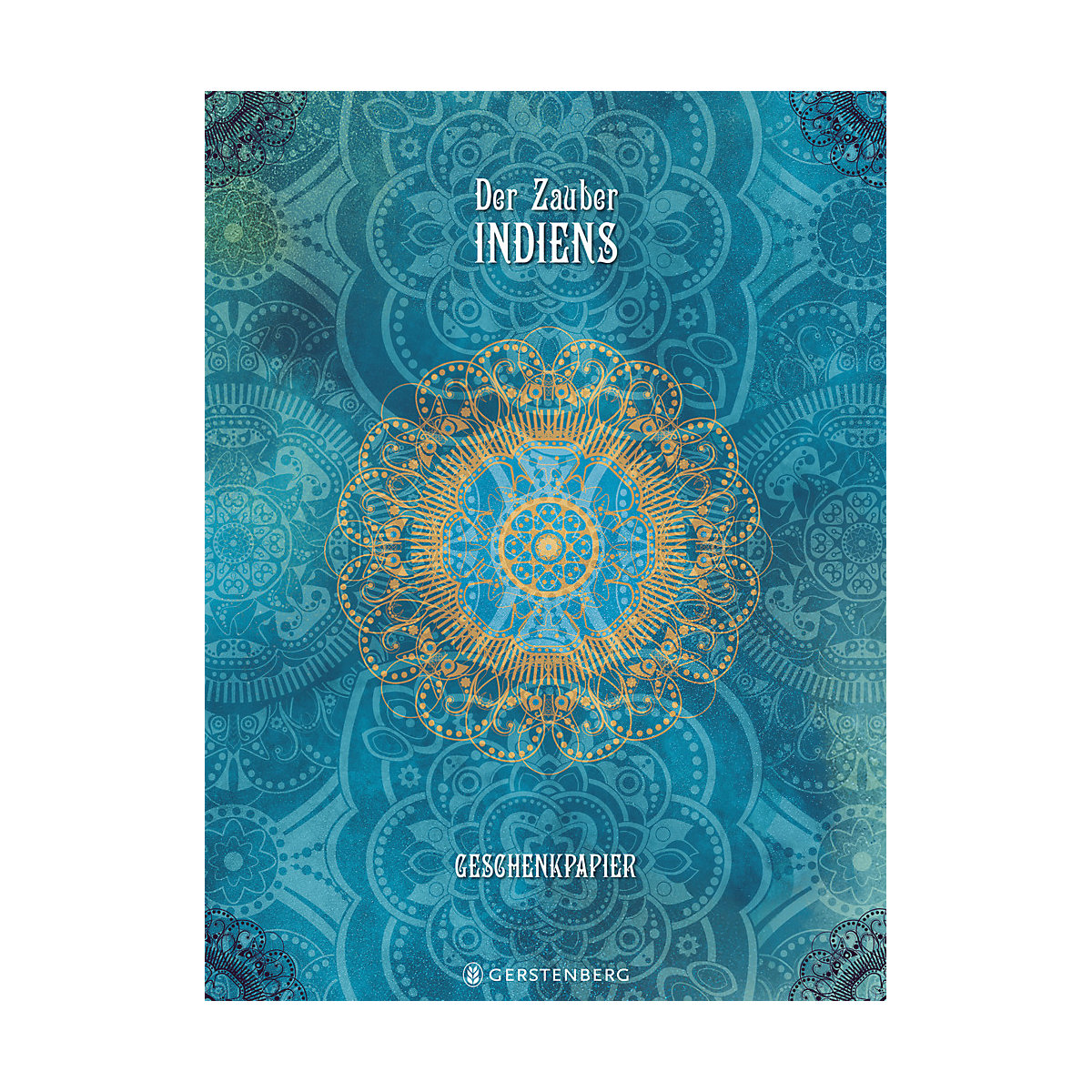 Der Zauber Indiens Geschenkpapierheft, Motiv Blaue Träume, 10 Bögen 50 x 70 cm