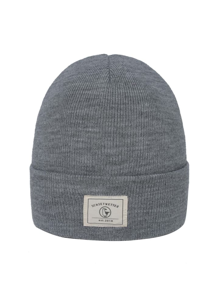 SCHIETWETTER Wintermütze Beanie in grau melange günstig kaufen onesize