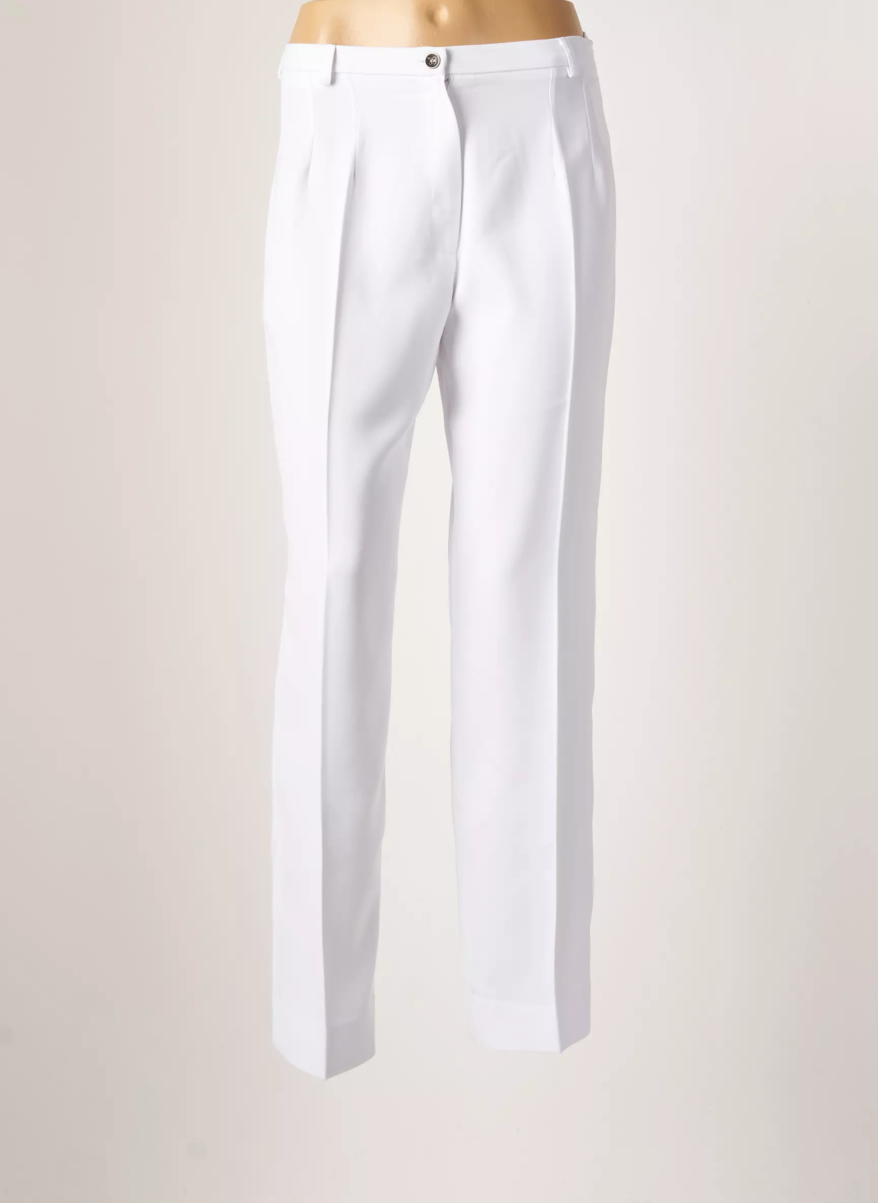 Modissimo Pantalons Droits Femme couleur blanc