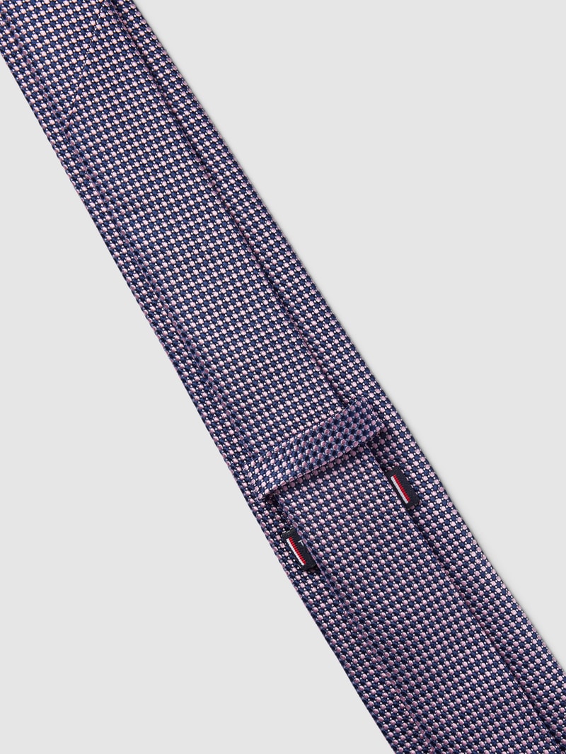 Seidenkrawatte mit Label-Detail Modell 'WOVEN' in rosa