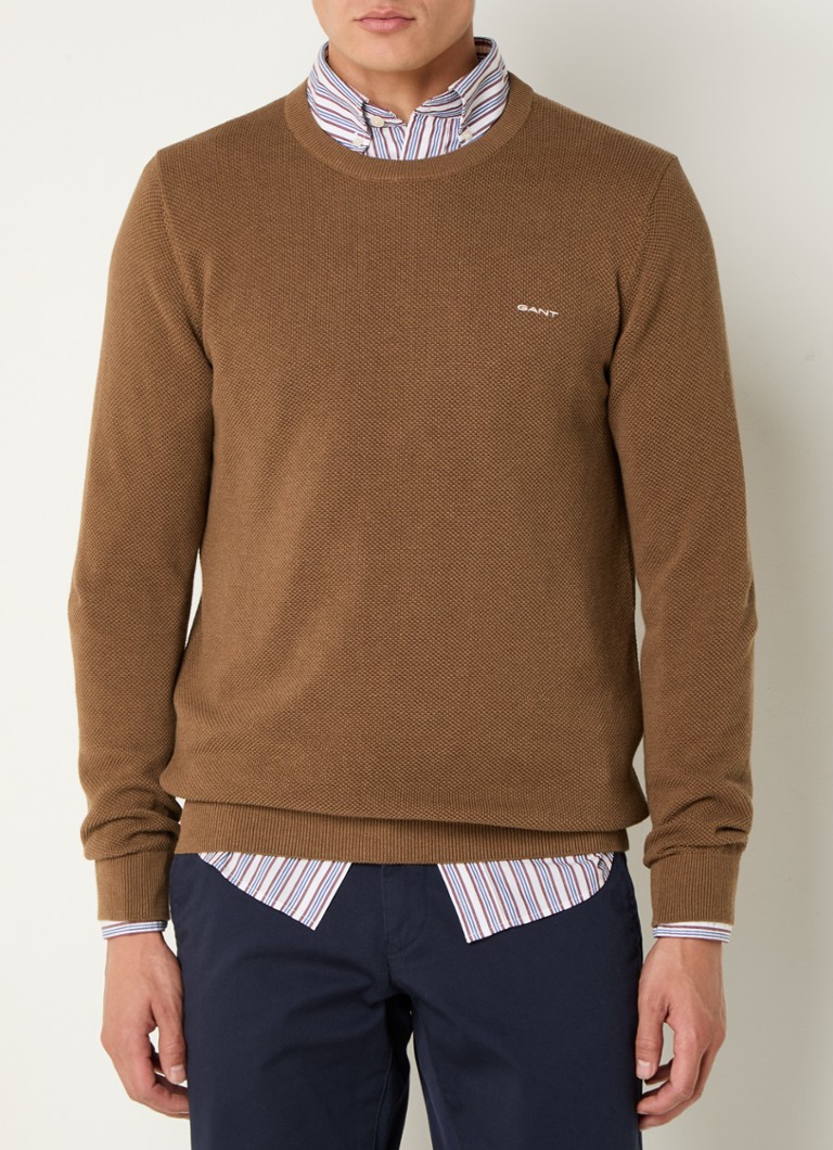 Maglione Gant in maglia fine, strutturato e decorato con un logo