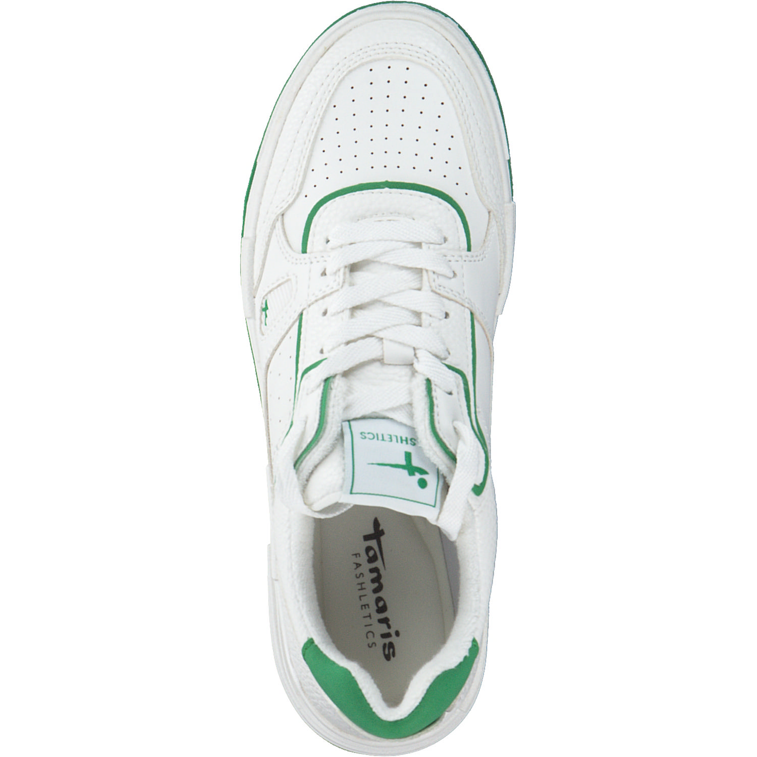 Tamaris 23720, Schnürschuhe, Damen, WHITE/GREEN