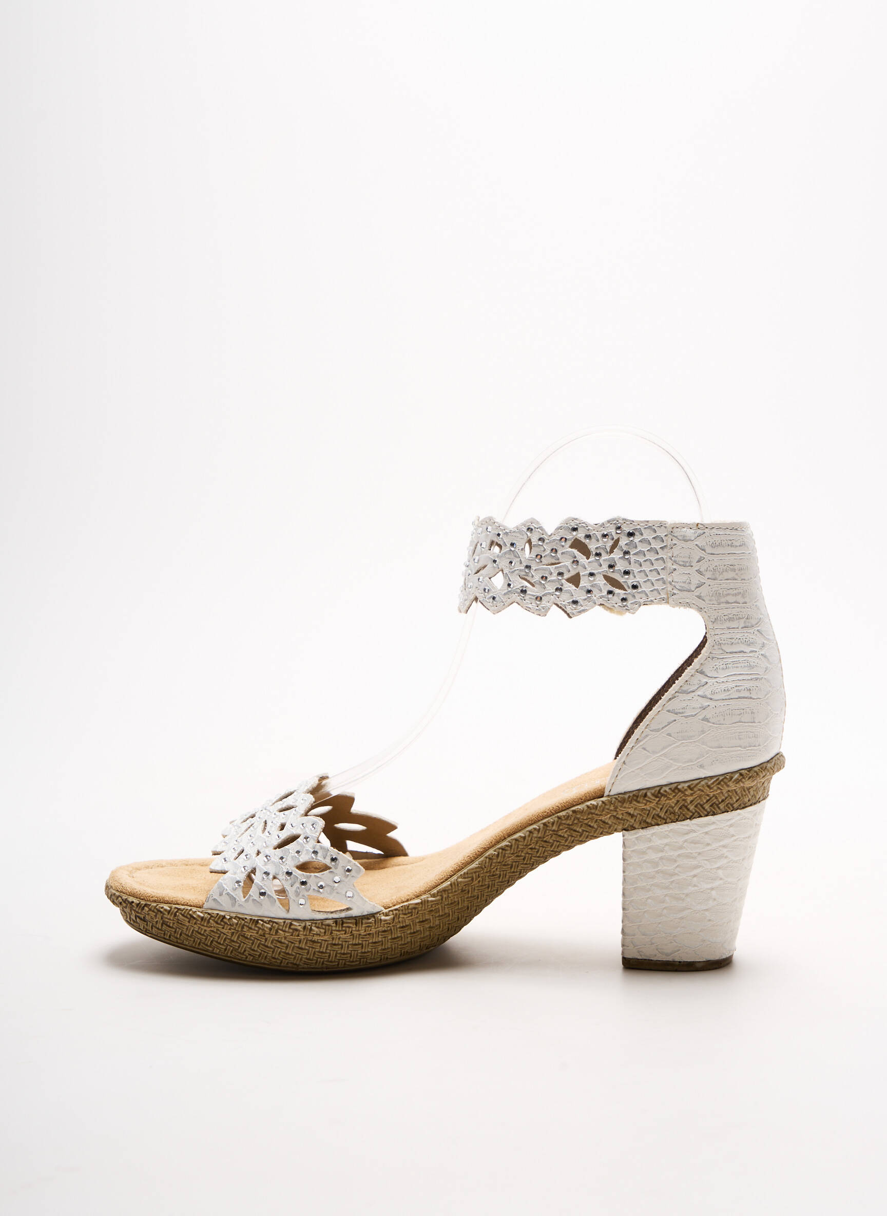 Rieker Sandales Nu Pieds Femme couleur blanc