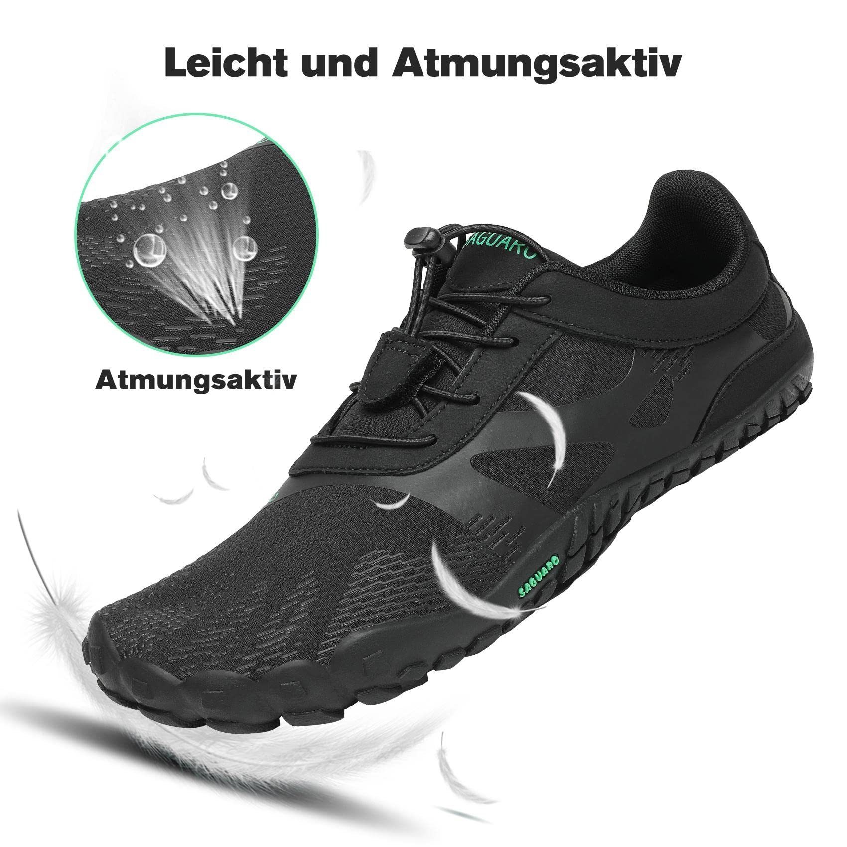 SAGUARO Barfußschuh (bequem, leicht, atmungsaktiv, rutschfest) Minimalschuhe Laufschuhe Sport-Schuhe Jogging Sneaker Trail-Running