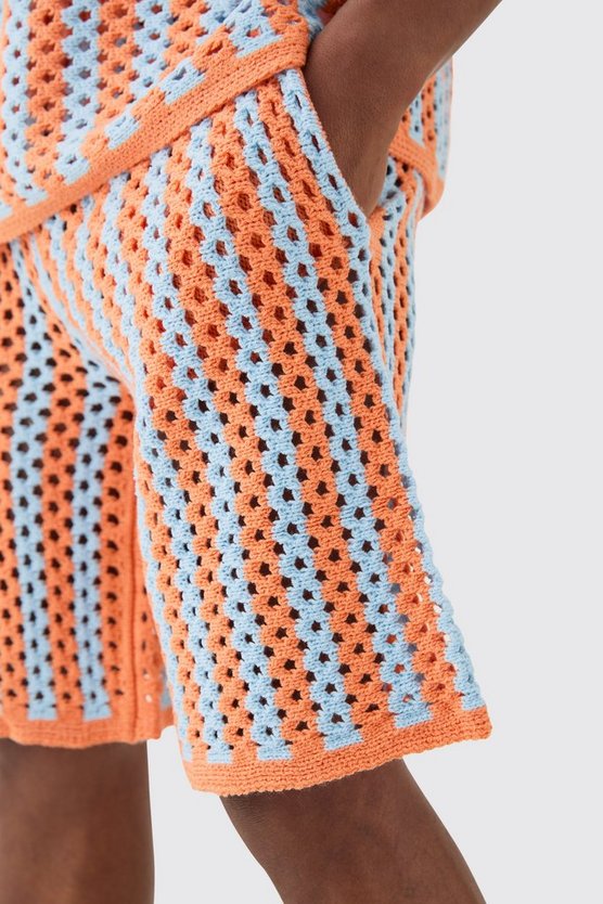 Lockere gestreifte Shorts