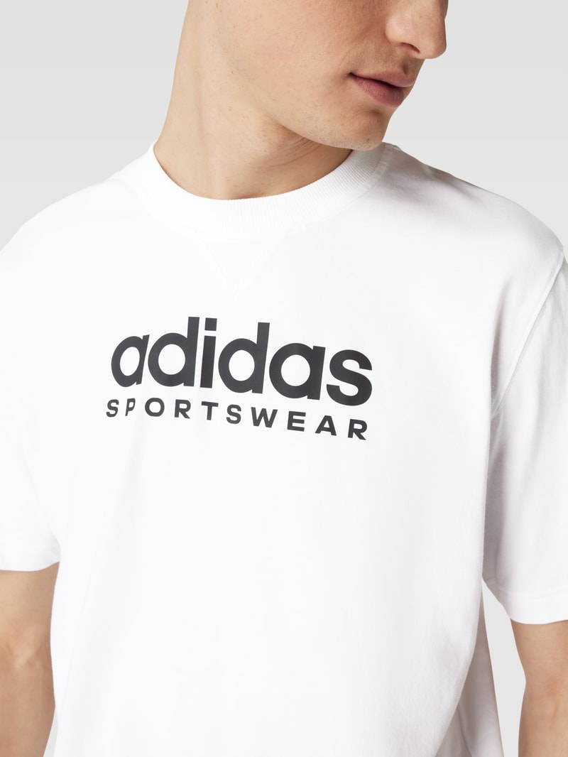T-Shirt mit Logo-Print in weiß