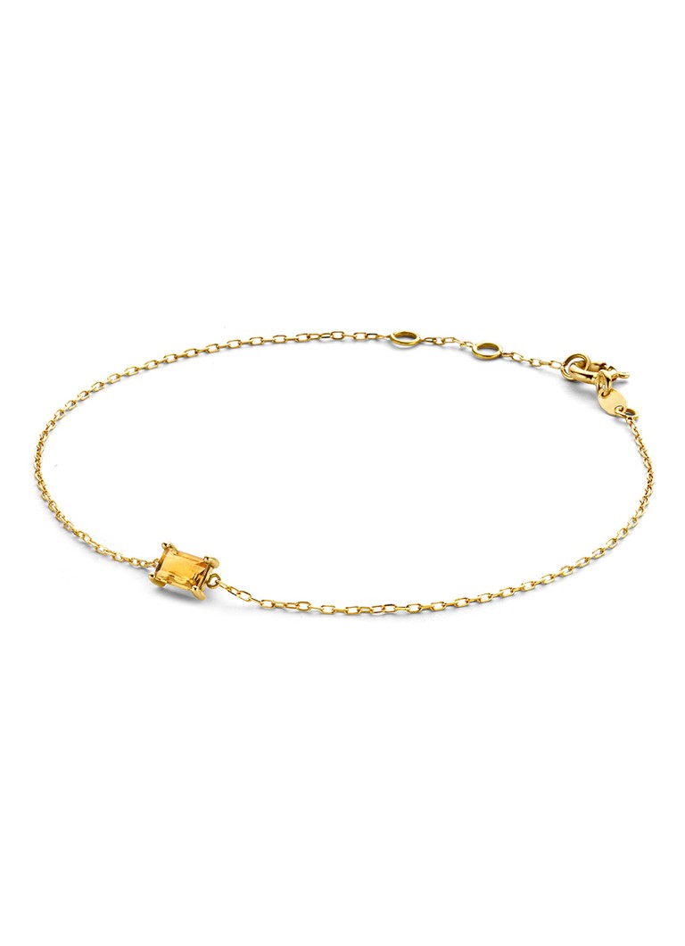 Brățară Jackie Medina cu citrine în aur galben de 14k