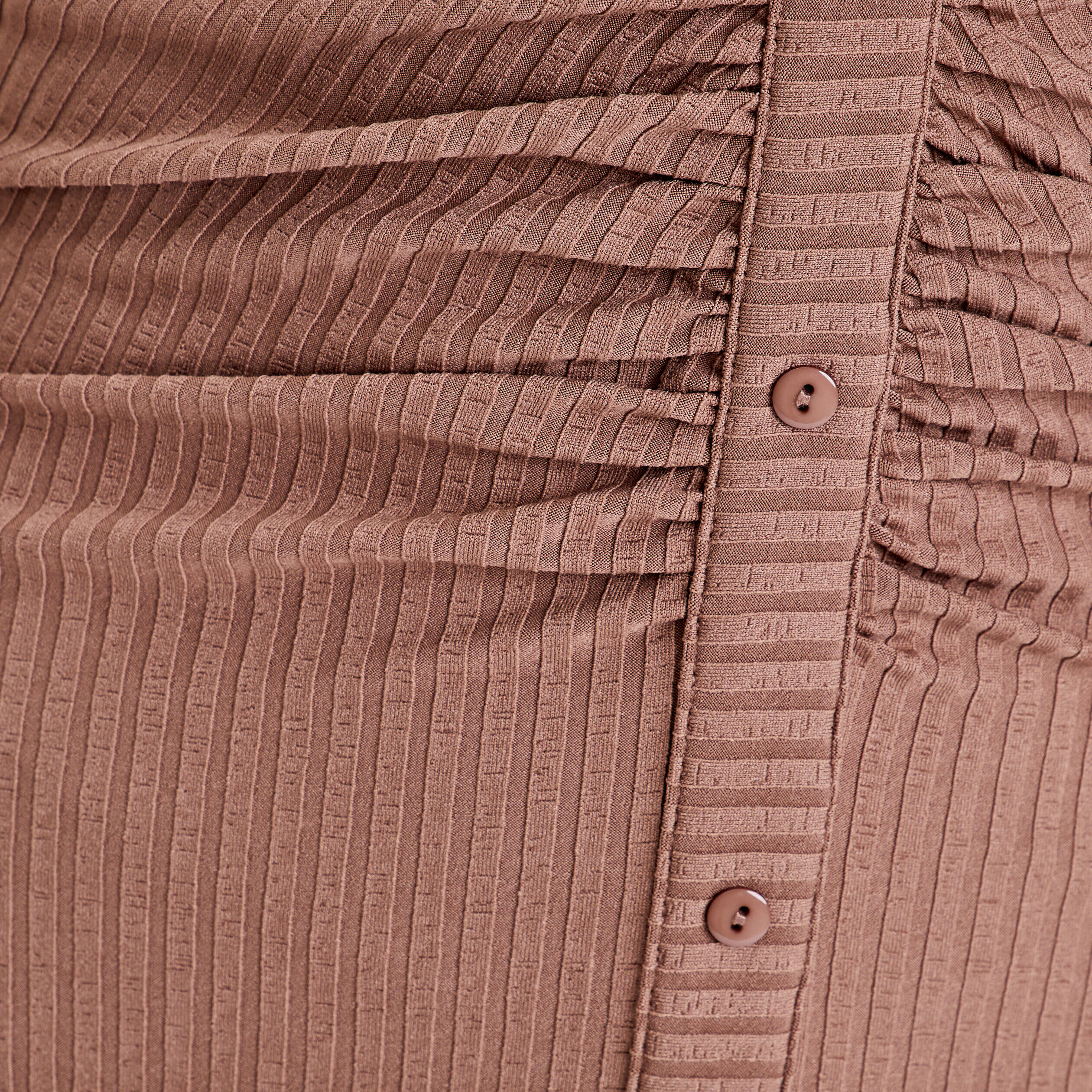 Robe longue moulante côtelée taupe femme | Cache Cache