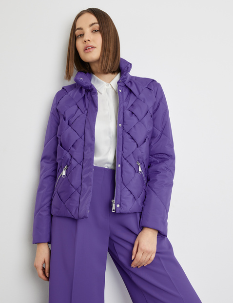 Steppjacke mit Flechtoptik