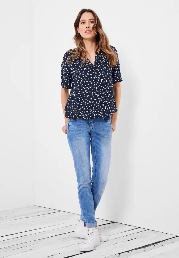 CECIL Bluse mit kurzer Knopfleiste