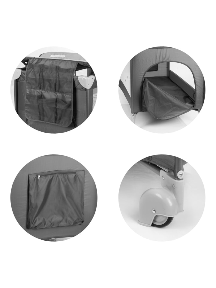 Chipolino Reisebett Luna 2 Ebenen in braun günstig kaufen 60x120 cm