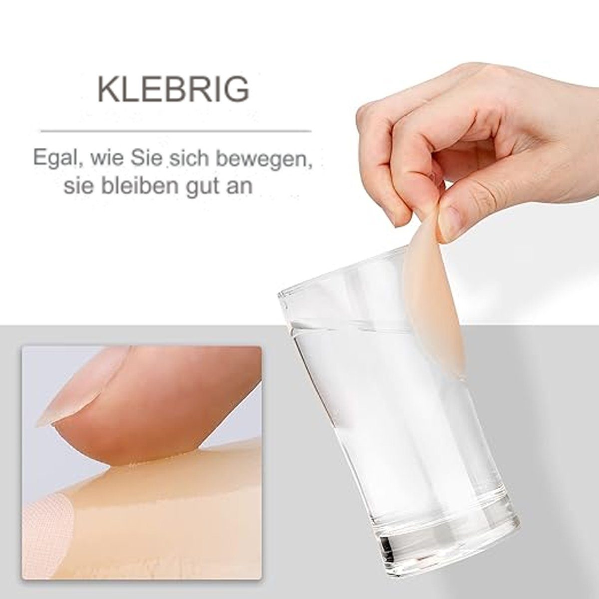 B.X BH-Einlagen 5 Paar Brustwarzenabdeckungen Damen wiederverwendbar selbstklebende (5 Paar), Silikon-Nippelpasteten, klebrige BH-Pasties mit Blütenblättern