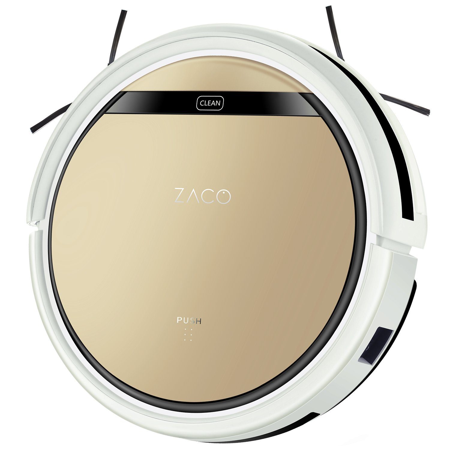 ZACO Nass-Trocken-Saugroboter V5sPro, 22 W, beutellos, Wischfunktion, Fallschutz, Haustiere und Allergiker geeignet, leise