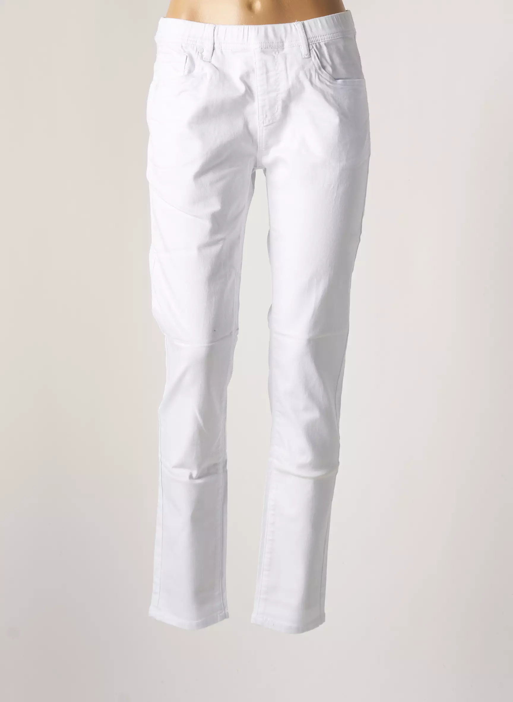 Gevana Pantalons Slim Femme couleur blanc